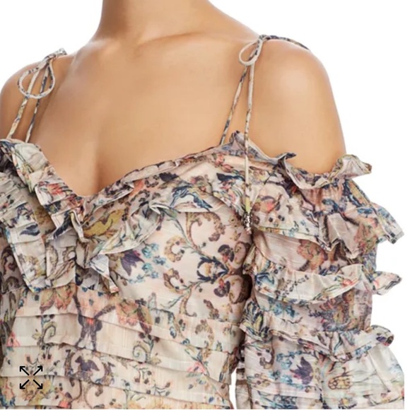 Aqua Balloon-Sleeve Ruffled Floral Dress - 100% Exclusive - Picture 5 of 5